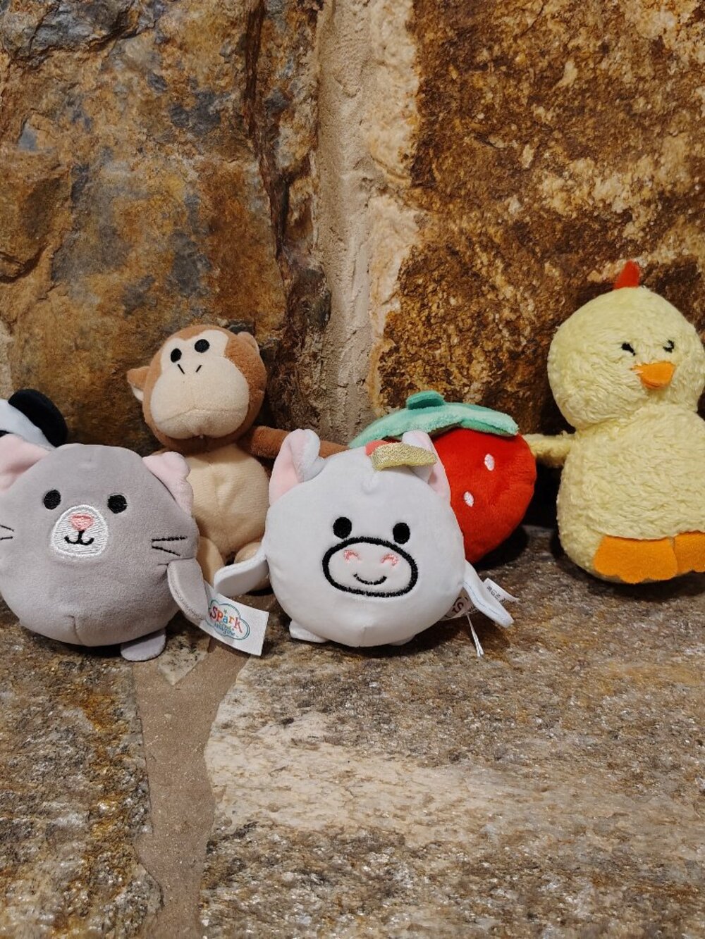 Bundle Lot of 6 Small Dog Toys Plush Stuffed Spark Create Image Hartz
